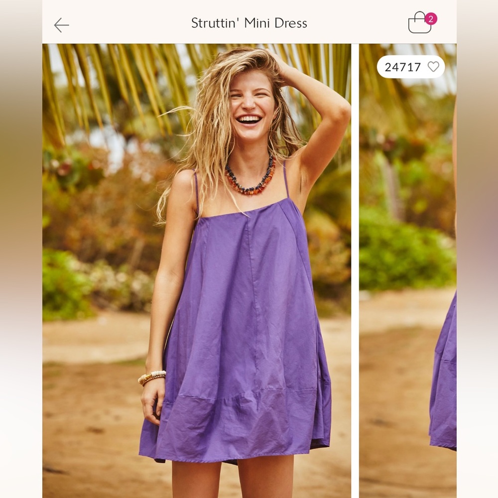 Free People Purple Mini Dress